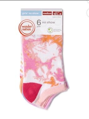 NEW wonder nation No-Show Socks - 6 Pair